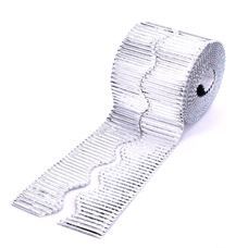 Bordette® Scalloped Corrugated Card Border Roll - 57mm x 15m - Silver
